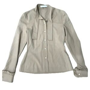 Miu Miu Button Down Ruffle Cuff Sleeve Blouse